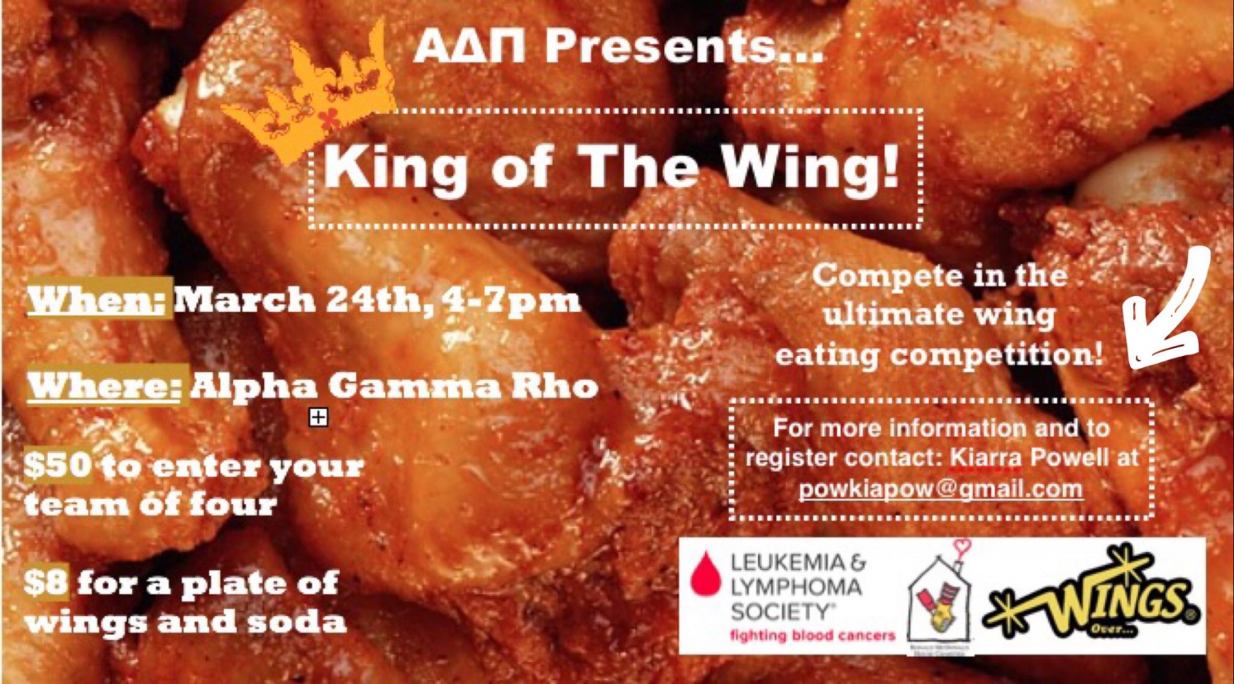 Eat Wings For A Cause With Alpha Delta Pi And Alpha Gamma Rho