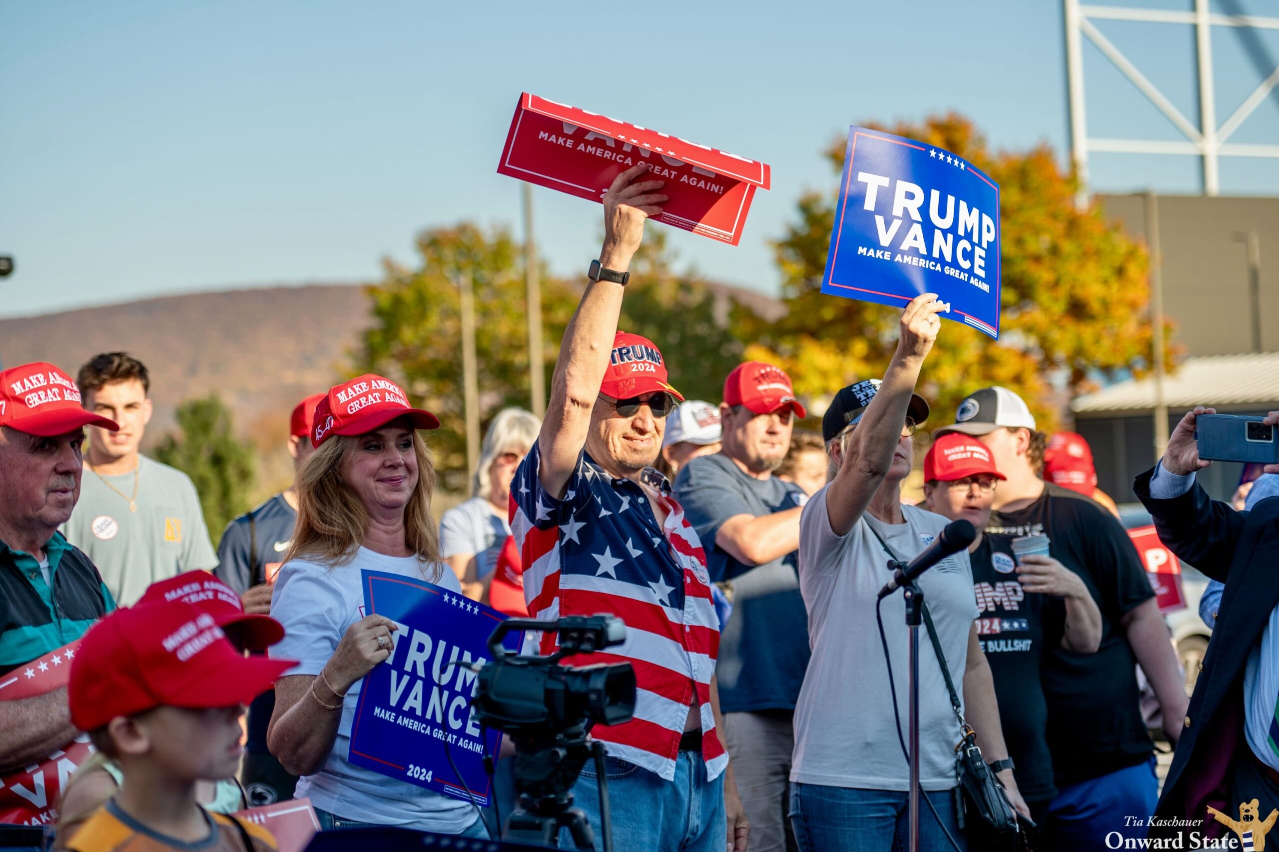 Team Trump Bus Tour' Rallies Students & Locals At Medlar Field At