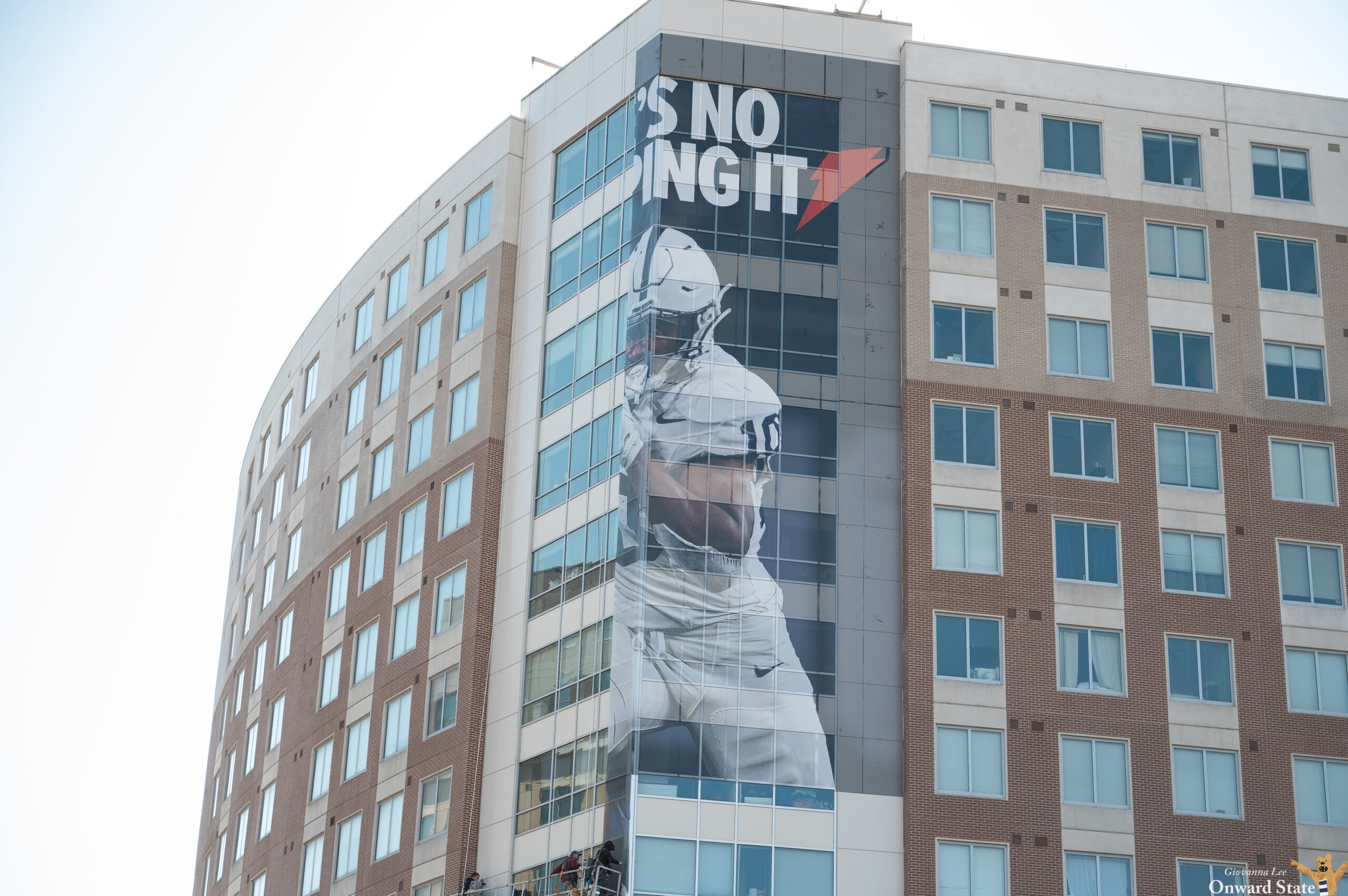 Nick Singleton Billboard Displayed On Downtown Apartment Building