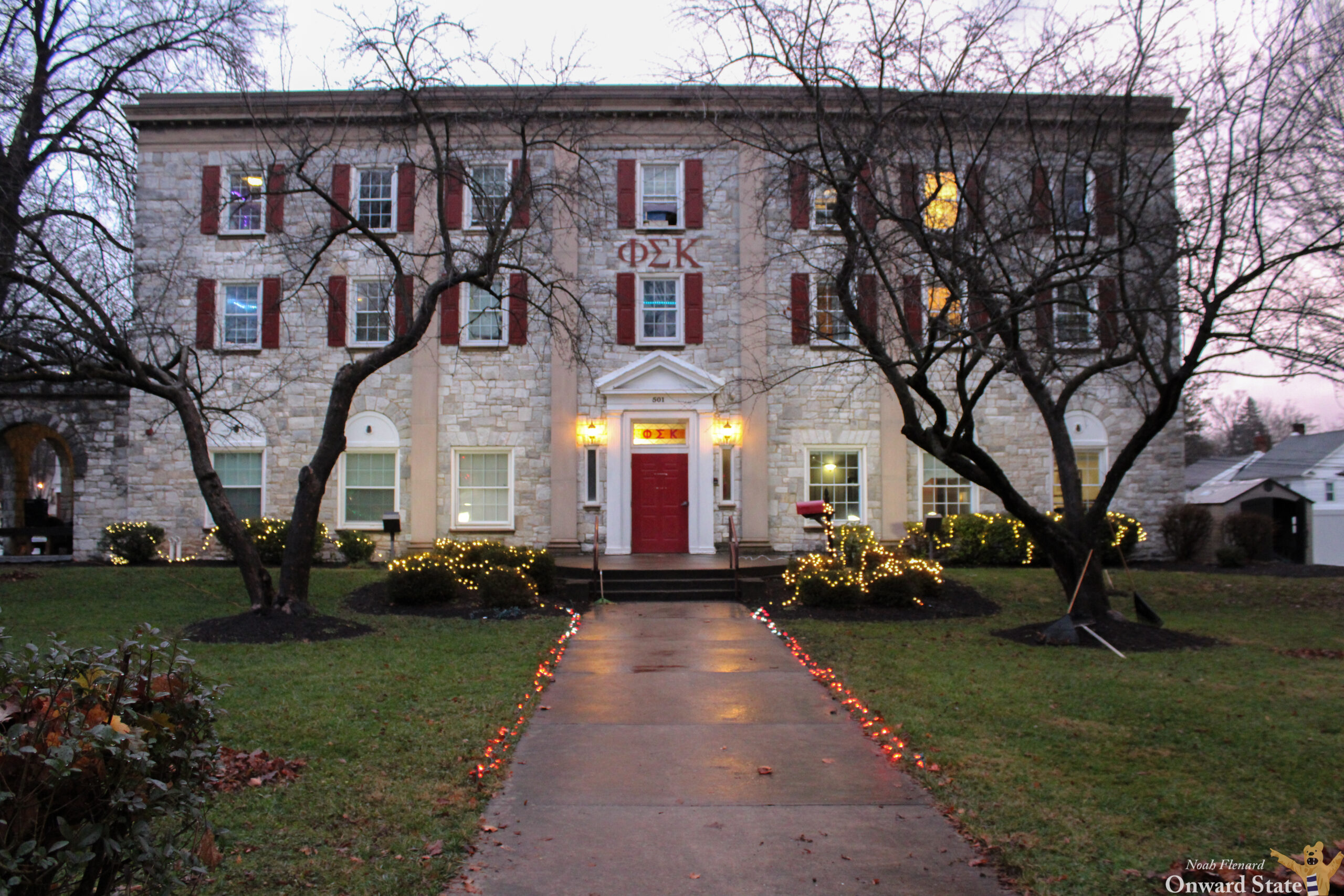 PSK Frat Christmas Lights 2024