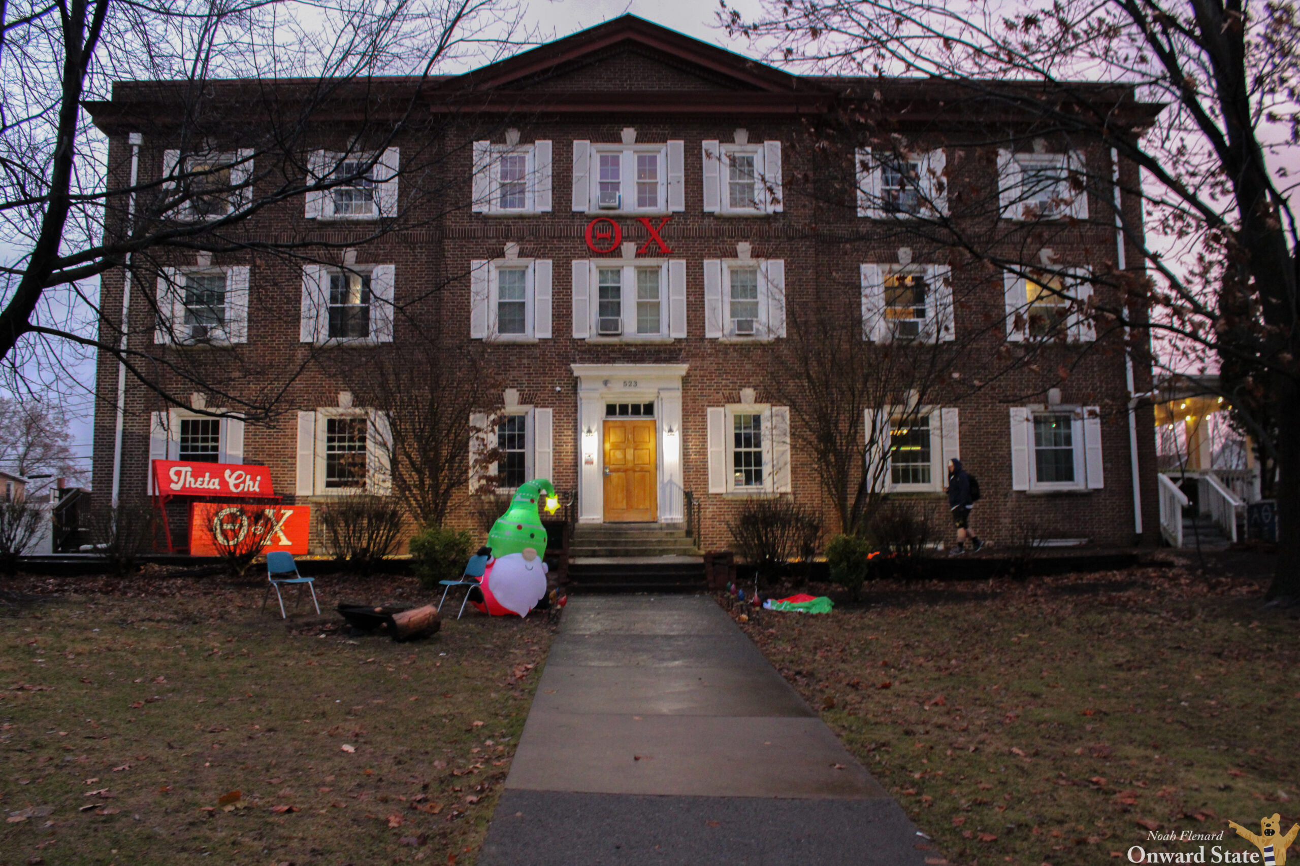 Theta Chi Frat Christmas Lights 2024