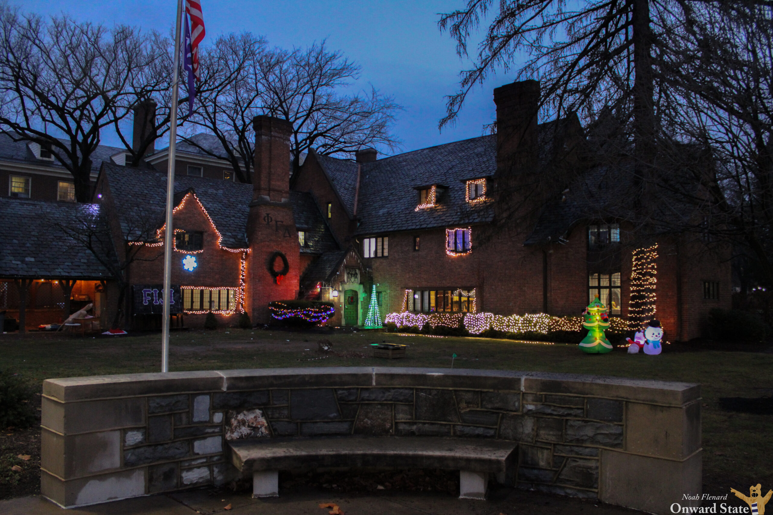 FIJI Frat Christmas Lights 2024