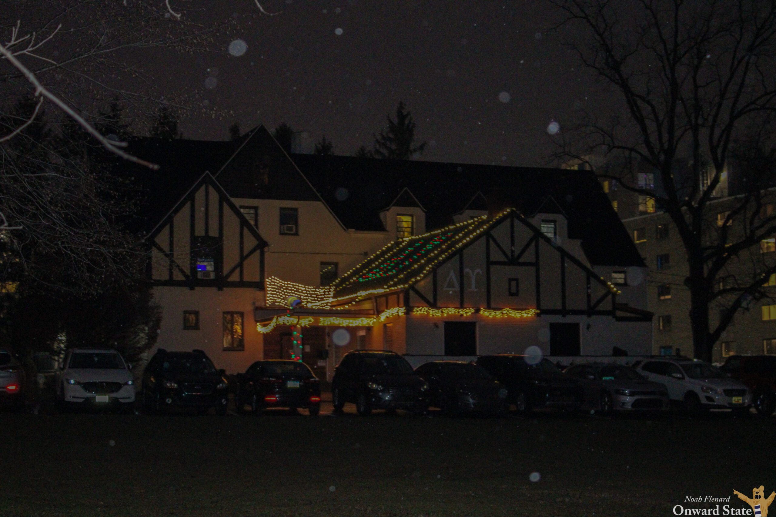 DU Frat Christmas Lights 2024