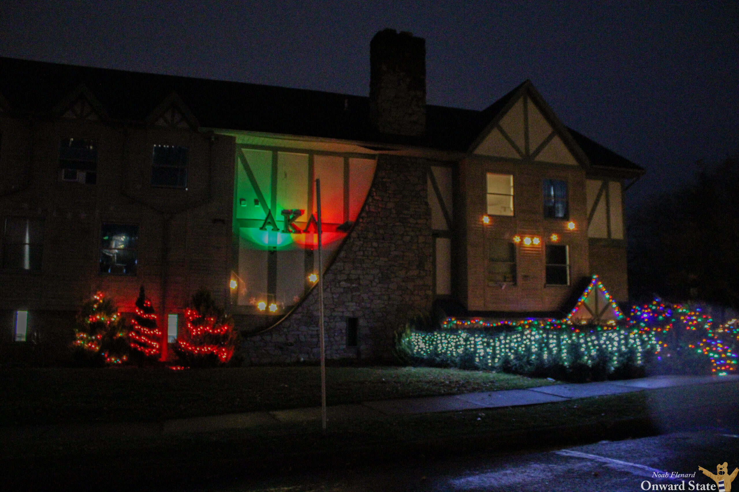 AKL Frat Christmas Lights 2024