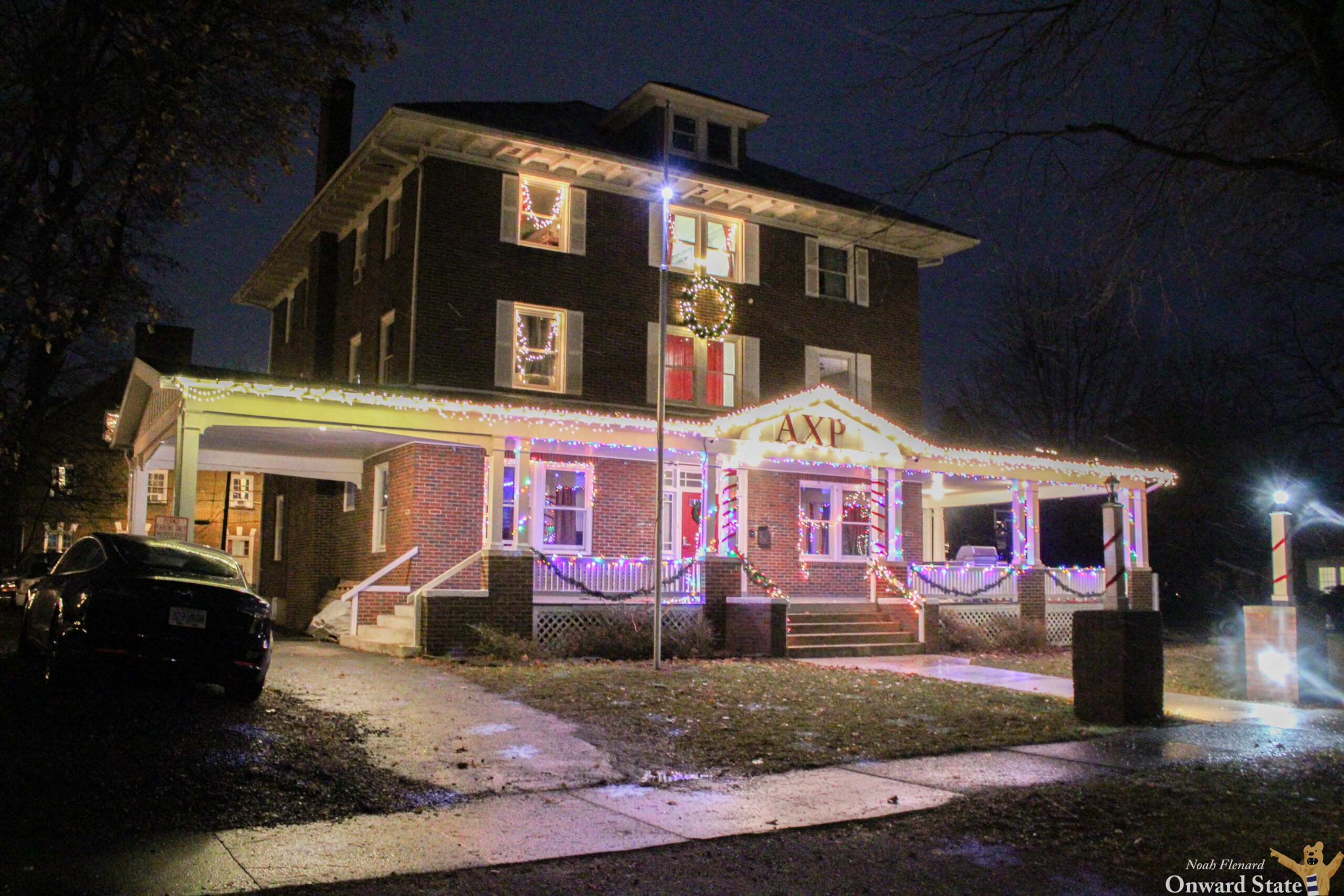 Crow Frat Christmas Lights 2024